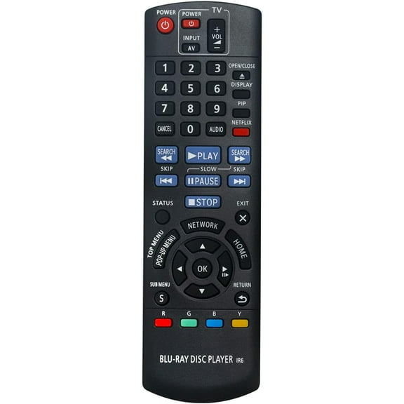 New Replaced Remote N2QAYB000575 compatible with Panasonic Blu-Ray Player DMP-MST60 DMP-MS10 DMP-BDT210 DMP-BDT110 DMP-BDT215 DMP-BDT310 DMP-BD75 DMP-BD755 DMPMS10 DMPBD755 DMPMST60
