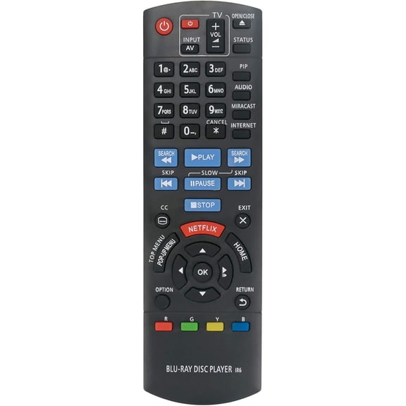 New Replaced Remote N2QAYB000953 compatible with Panasonic Blu-Ray Player DMP-BDT360 DMP-BDT361 DMP-BDT460 DMP-BDT460PS DMPBDT360 DMPBDT361 DMPBDT460 DMPBDT460PS