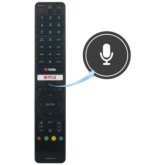 New Replaced Voice Remote GB326WJSA compatible with SHARP TV 2T-C32BG1I 2T-C40BG1X 2T-C42BE1T 2T-C42BG1X 2T-C42BG1I 2T-C42BG8X 4T-C50BK1X 2T-C50BG1X 2T-C50BG1I 4T-C50BJ1T 4T-C50BJ3T 4T-C60BK1T