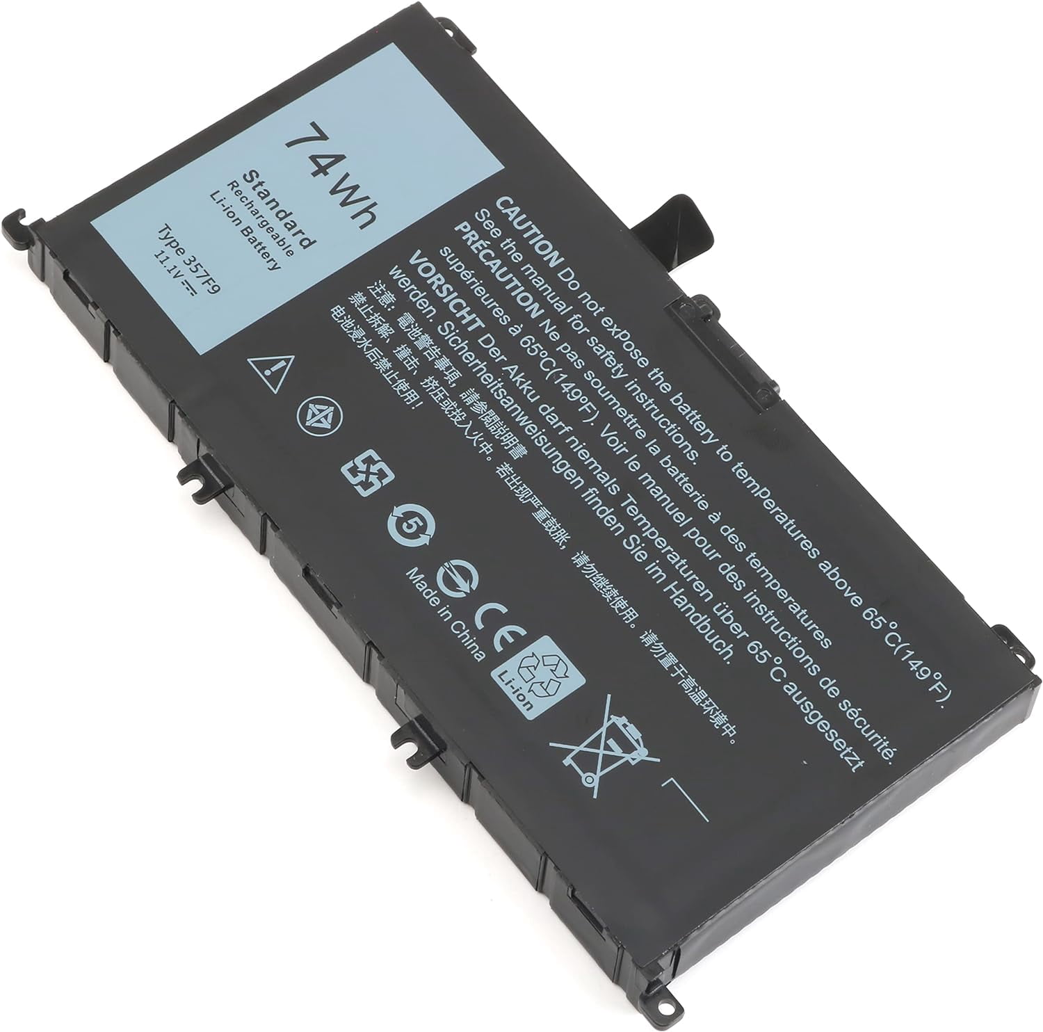 New Replacement 74WH Type 357F9 71JF4 Battery for Dell Inspiron 15 7000 ...