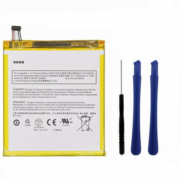 New Replacement Battery MC-308695 58-000255 For Amazon Fire 7 9th Generation Model M8S26G Release Year 2019