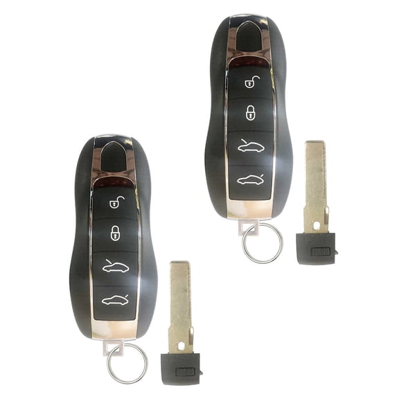 New Replacement Keyless Entry Remote Key Fob For 2010 -2017 Porsche 911 Cayenne 4 BUTTON KR55WK50138 315Mhz (2 Pack)
