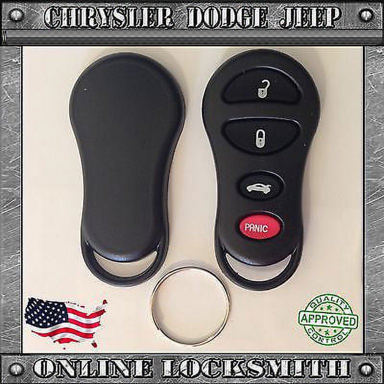 2-Pack Replacement Keyless Entry Remote Cases For Chrysler Jeep Dodge – 6-Button Shells – No Programming Needed