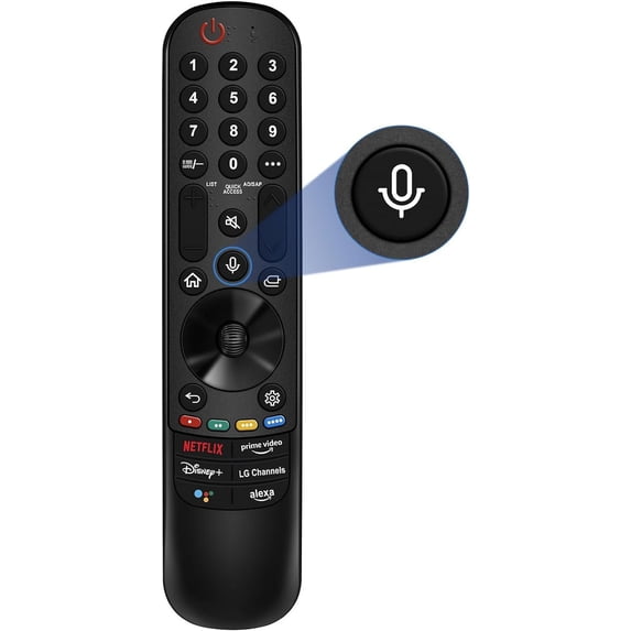 Replacement LG TV remote MR22GA for 2018-2022 LG Smart TVs with pointer and voice control