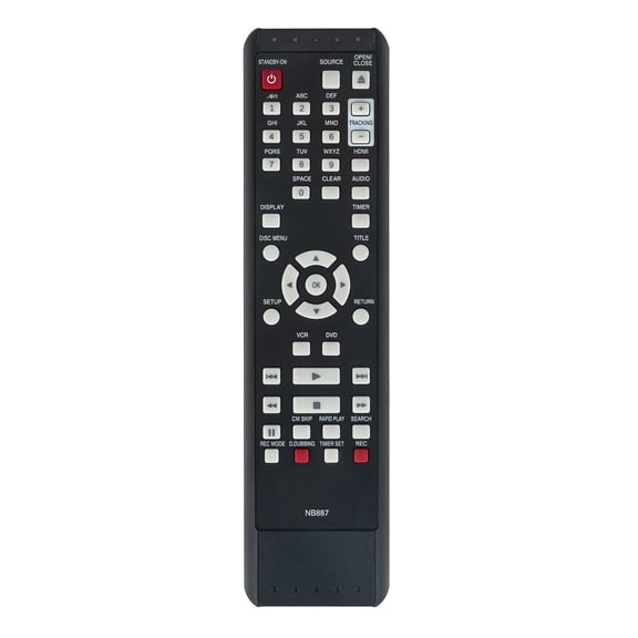 New Replacement NB887 Replace Remote Compatible with Magnavox RZV427MG9A MDR161V MDR161V/F7 NB887UD ZV427MG9 RZV427MG9 ZV427MG9A MDR161VF7 NB820