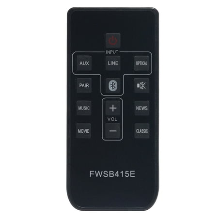 New Replacement Remote Control Applicable for Sanyo Soundbar FWSB415E Sound Bar