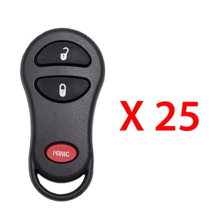 New Replacement for Dodge Jeep 1999-2004 Keyless Remote Fob 3B GQ43VT9T(25 Pack)