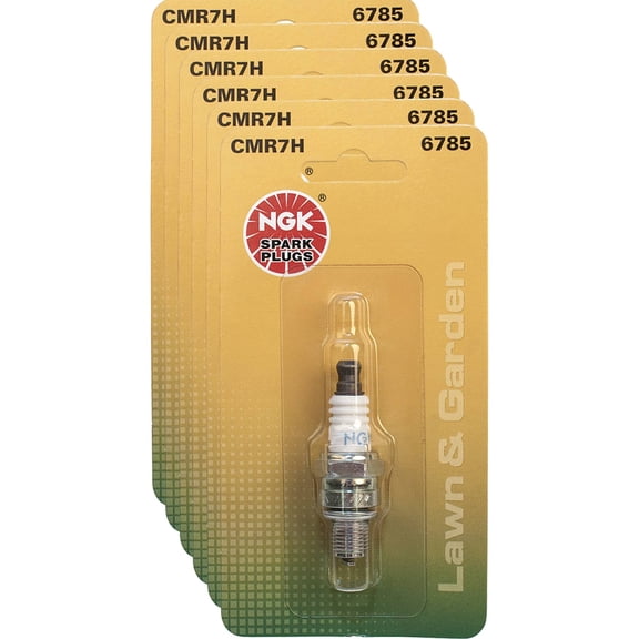 OEM Grade NGK CMR7H Spark Plug 6 Pack Compatible With Echo Husqvarna Stihl Shindaiwa RedMax Chainsaw Trimmer Blower Replaces 6785 3066 90186Y Champion RZ7C 965 Stens 130-216 Resistor