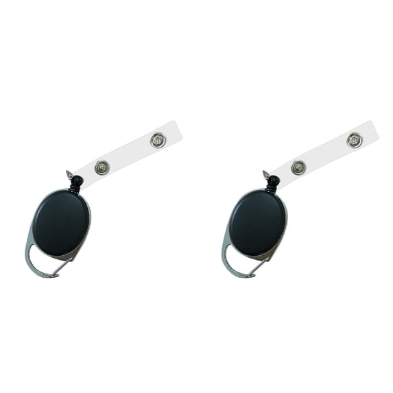 Jialinnn Retractable Reel ID Badge Lanyard Name Tag Key Card Holder Belt Clip 2-Pack One Size