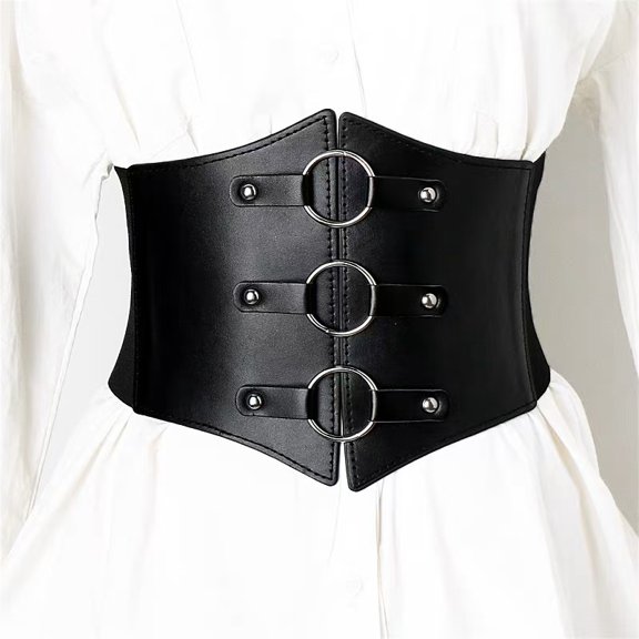 New Retro Court-style Women's Waist Belt Elastic Waist Sealing Women's waistline clip bow corset weight loss wide waistband