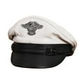 thumbnail image 1 of New Retro German Caps For Men Male Genuine Leather Flat Top Hats European American Captain Locomotive Chapeau ,Easy to Wear, 1 of 3