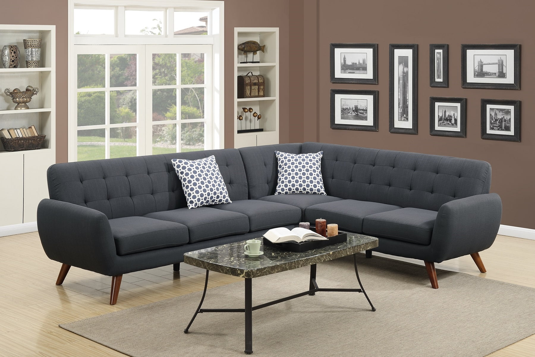 Neutral Dorm Room Ideas - Pumpkin Sofa - Boucle Upholstered