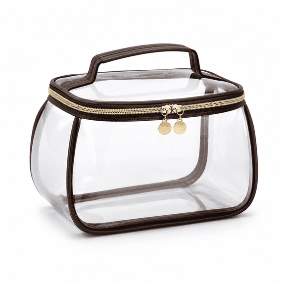 PLERISE Large Capacity Waterproof Travel Vanity Case for Skincare and Toiletries
