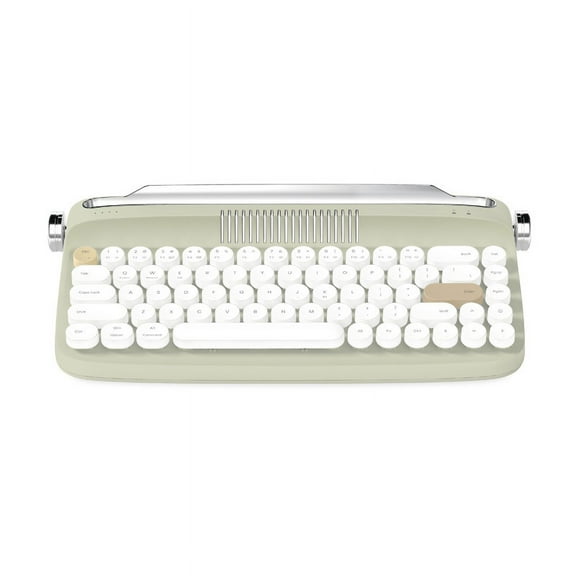 New Retro Wireless Bluetooth Keyboard 68 Keys Rechargeable Typewriter Type Aesthetic Keyboard for Tablet Laptop and Multi-Device