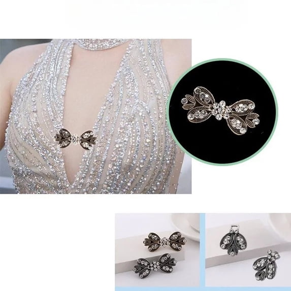 New Rhinestone Sweater Clip with Clip, Alloy Cape Buckle, Collar Clip, Scarf Clip, European and American Waist Clip, Fixed Brooch