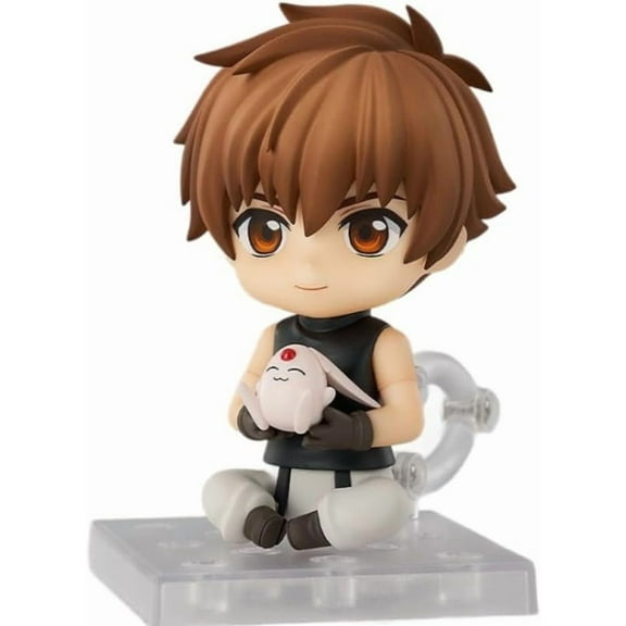 New Ri Syaoran Figure, Q Version Replacement Face Ri Syaoran Movable Figurine 10cm/3.9inch Anime Character Statue Model Desktop Decoration Ornament Gifts