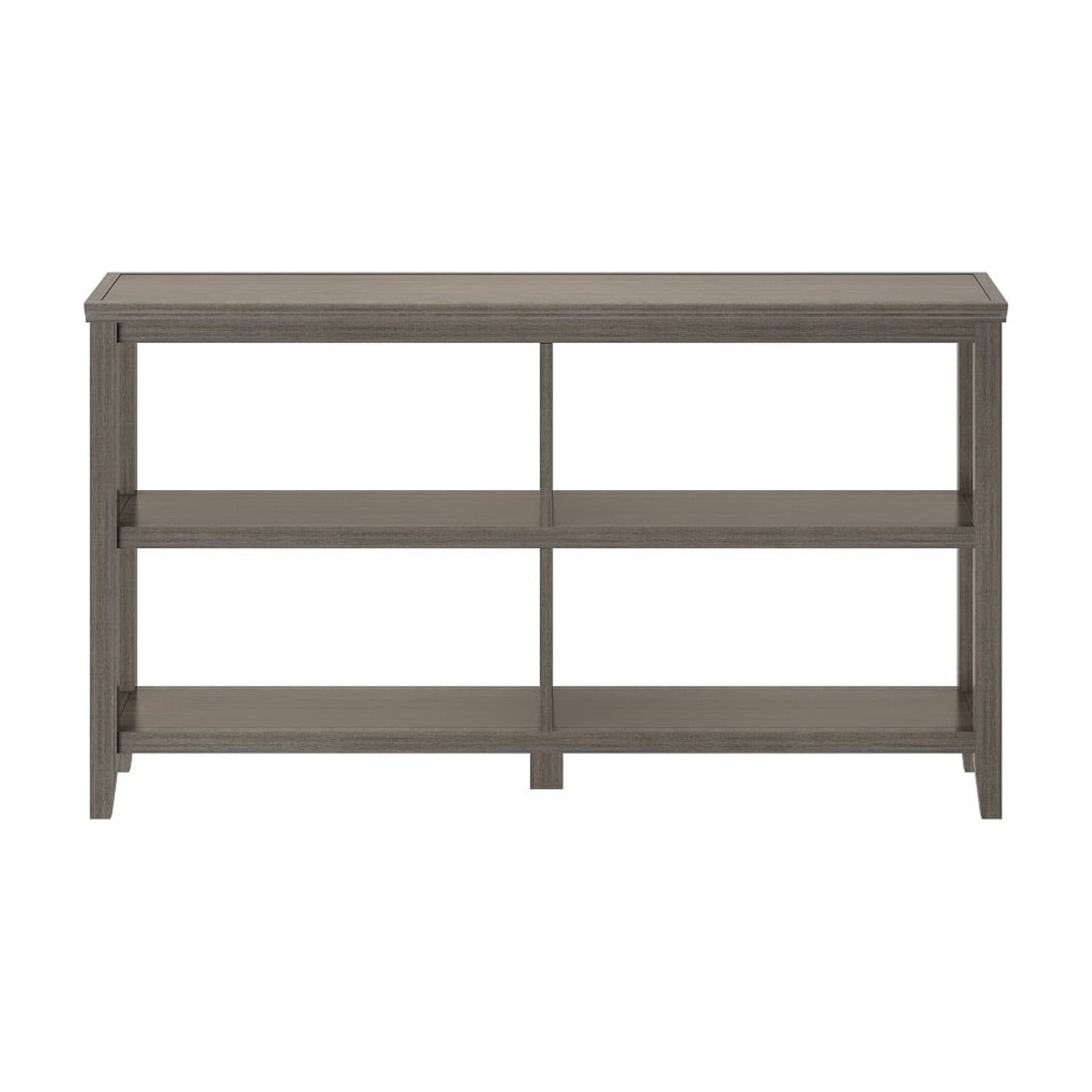 NewRidge 2-Tier Washed Gray Wooden Low Bookcase for Kids