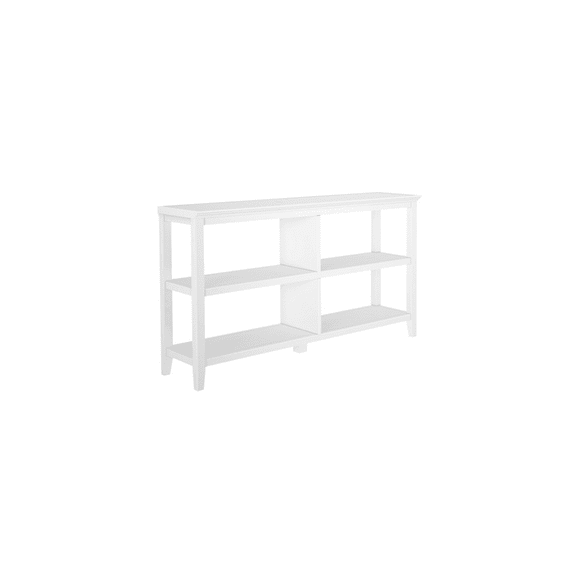 NewRidge 2-Tier Low Wooden Bookcase White