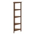 thumbnail image 1 of New Ridge Home Goods 4-tier Corner Traditional Wooden Bookcase in Walnut, 1 of 6