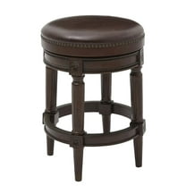 New Ridge Home Goods Chapman 26" Backless Counter Height Swivel Stool in Walnut
