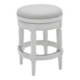 thumbnail image 1 of New Ridge Home Goods Chapman 26" Backless Counter Height Swivel Stool in White, 1 of 6