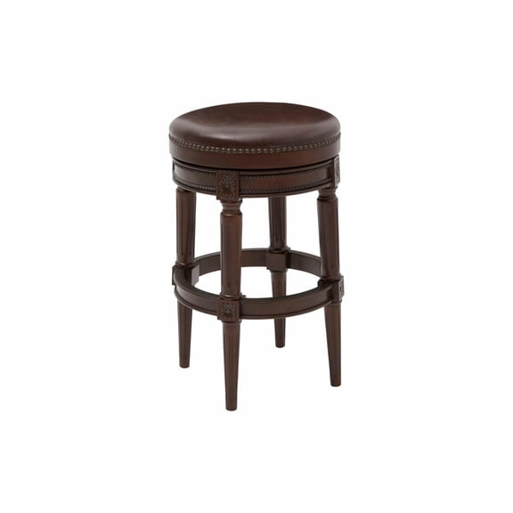 New Ridge Home Goods Chapman 31" Backless Wood Bar Height Stool in Walnut