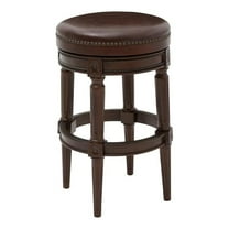 New Ridge Home Goods Chapman 31" Backless Wood Bar Height Stool in Walnut