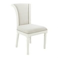 thumbnail image 1 of New Ridge Home Goods Chapman 36" Upholstered Fabric Dining Chair in White, 1 of 6