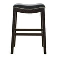 thumbnail image 1 of New Ridge Home Goods Julian 25" Faux Leather Counter Height Barstool in Black, 1 of 7