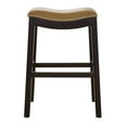 thumbnail image 1 of New Ridge Home Goods Julian 25" Faux Leather Counter Height Barstool in Tan, 1 of 7
