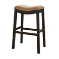 thumbnail image 1 of New Ridge Home Goods Julian 30" Faux Leather and Wood Barstool in Tan/Espresso, 1 of 4
