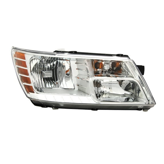 Halogen Headlight Assembly Right Passenger Side Fits 2009-2018 Dodge Journey 9005 9006 Composite Chrome Housing Clear Lens OEM 5116288AD SXT AVP Crossroad Plus Express