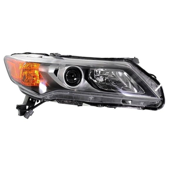 New Front Right Passenger Headlight Compatible with 2013-2015 Acura ILX Base Sedan 2013-2014 Hybrid 2.0L R20Z3 i-VTEC I4 Clear Amber H11 HB3 Honda Civic Platform 33100-TX6-A02 AC2503121
