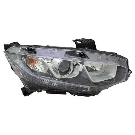 New Right Halogen Headlight Compatible With Honda Civic Sport Lx Touring Hatchback 4 Door 1.5L 2017 2018 By Part Number 33100Tbaa01