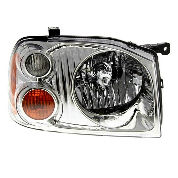 Passenger Side Headlight Assembly Compatible with 2001-2004 Nissan Frontier XE Base Standard Extended Crew Cab 2.4L KA24DE I4 3.3L VG33E V6 Halogen H4 Not Included 260108Z325 NI2503130
