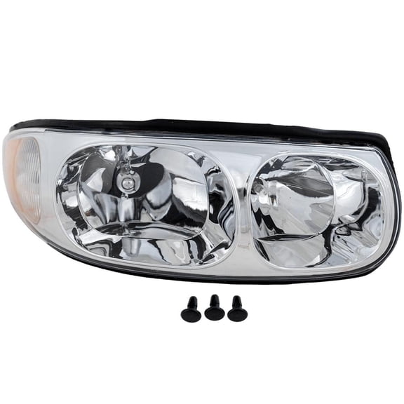 Headlight Compatible with 2000-2005 Buick LeSabre 3.8L V6 L36 Right Passenger Side 205HP Replaces 25769598-PFM 25769598PFM B100101 GM2503210 HALOGEN B100101