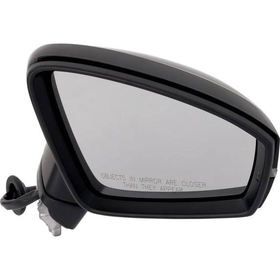 Right Side Power Heated Door Mirror Compatible with 2018-2021 Volkswagen Tiguan Manual Folding Blind Spot Detection In-Housing Signal Light Paintable VW 5NN857508M9B9 5NN857508AB9B9