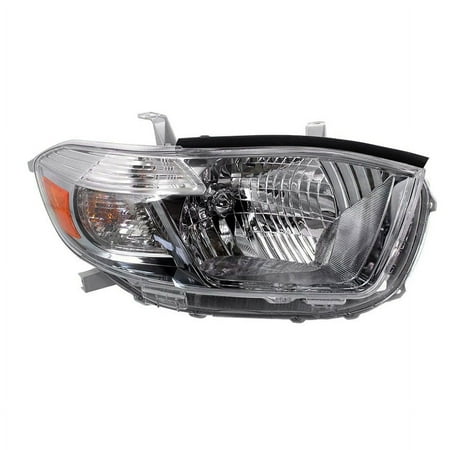 New Right Side Halogen Headlight Compatible With Toyota Highlander Base Sport 2011-2013 by Part Number 81110-0E110 811100E110 TO2503208