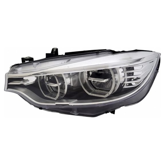 LED Headlight Assembly Compatible with 2014-2018 BMW X5 xDrive35i xDrive50i 3.0L 4.4L Right Passenger Replaces BM2519157 63117377856