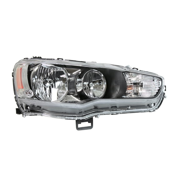 New Right Passenger Headlight Compatible with 2009-2017 Mitsubishi Lancer DE ES SE GT GTS Ralliart Evolution 2.0L 2.4L I4 Sedan Sportback Halogen Clear With Bulbs 8301C362 Turbo