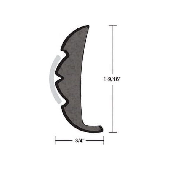 New Rigid Vinyl Flex Core Rub Rail taco Metals V21-9959whc60d Frosty White 1-9/16" ? 3/4" Length 60'