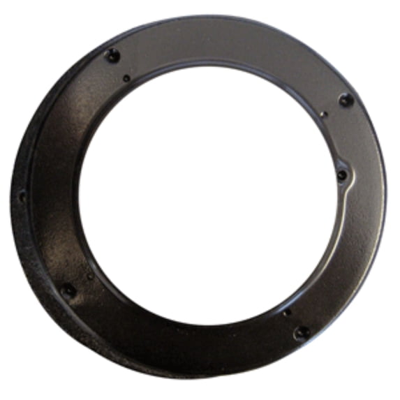 9" Solid Black Round Nautical Ritchie Helmsman Adapter Kit For Use With HF-742 HF-743