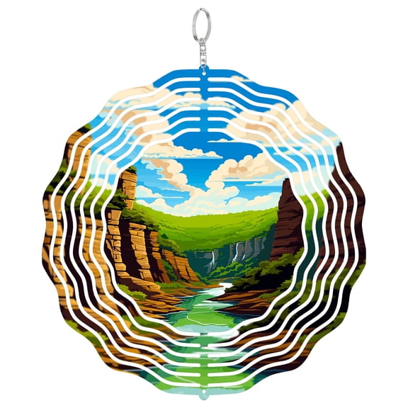 New River Gorge Bridge West Virginia 3D Wind Spinner Stainless Steel Hanging Ornament Garden Decor National Park Gift