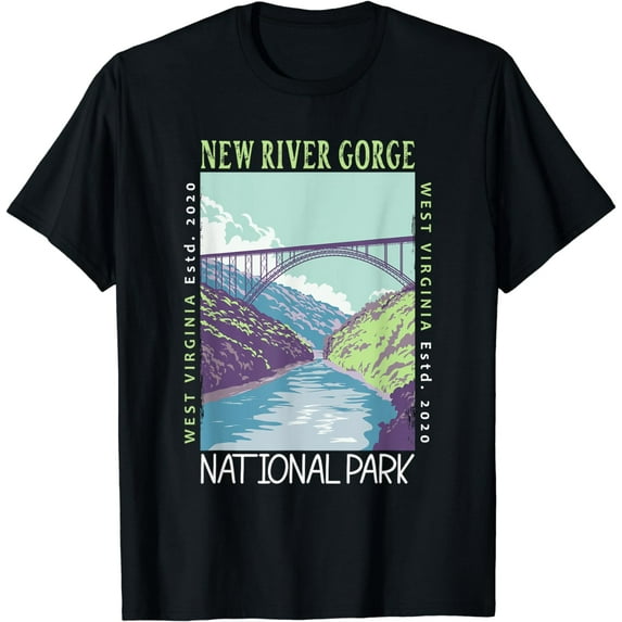 New River Gorge National Park Bridge Distressed Vintage T-Shirt
