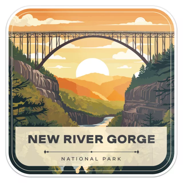 New River Gorge National Park Usa Decal Sticker Phone Decal Water ...
