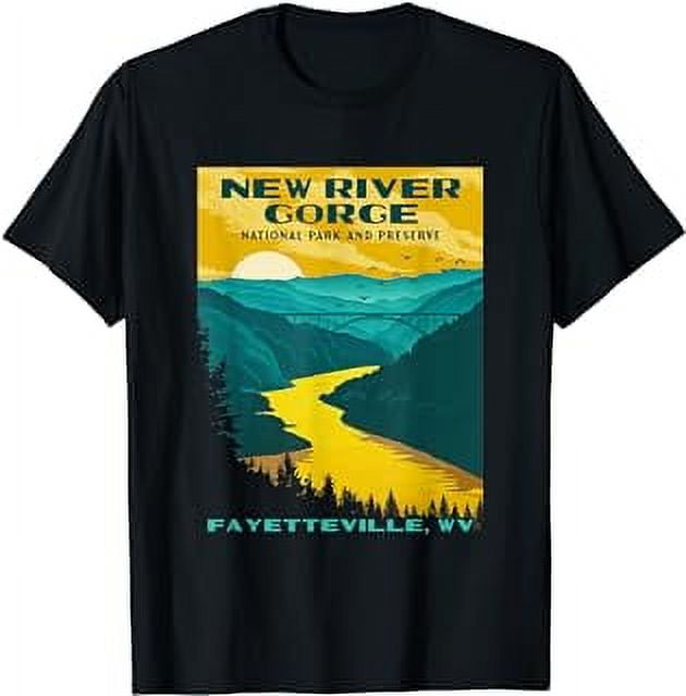New River Gorge National Park Vintage WPA Poster Style Retro T-Shirt ...