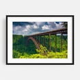thumbnail image 1 of The New River Gorge No. 3 - West Virginia Photography Bridge Architecture Scenic Landscape Nature Travel Poster Forest Black Framed Wall Art Print 5 x 7 inches, 1 of 4