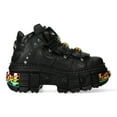 thumbnail image 1 of New Rock Boots WALL106-S23 Unisex Metallic Black Leather Platform Gothic Boots 42, 1 of 6