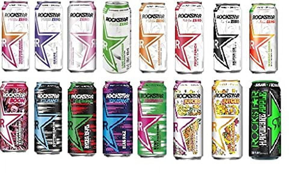 New Rockstar Energy Drink Variety Pack - 16fl.oz. (Pack of 16)