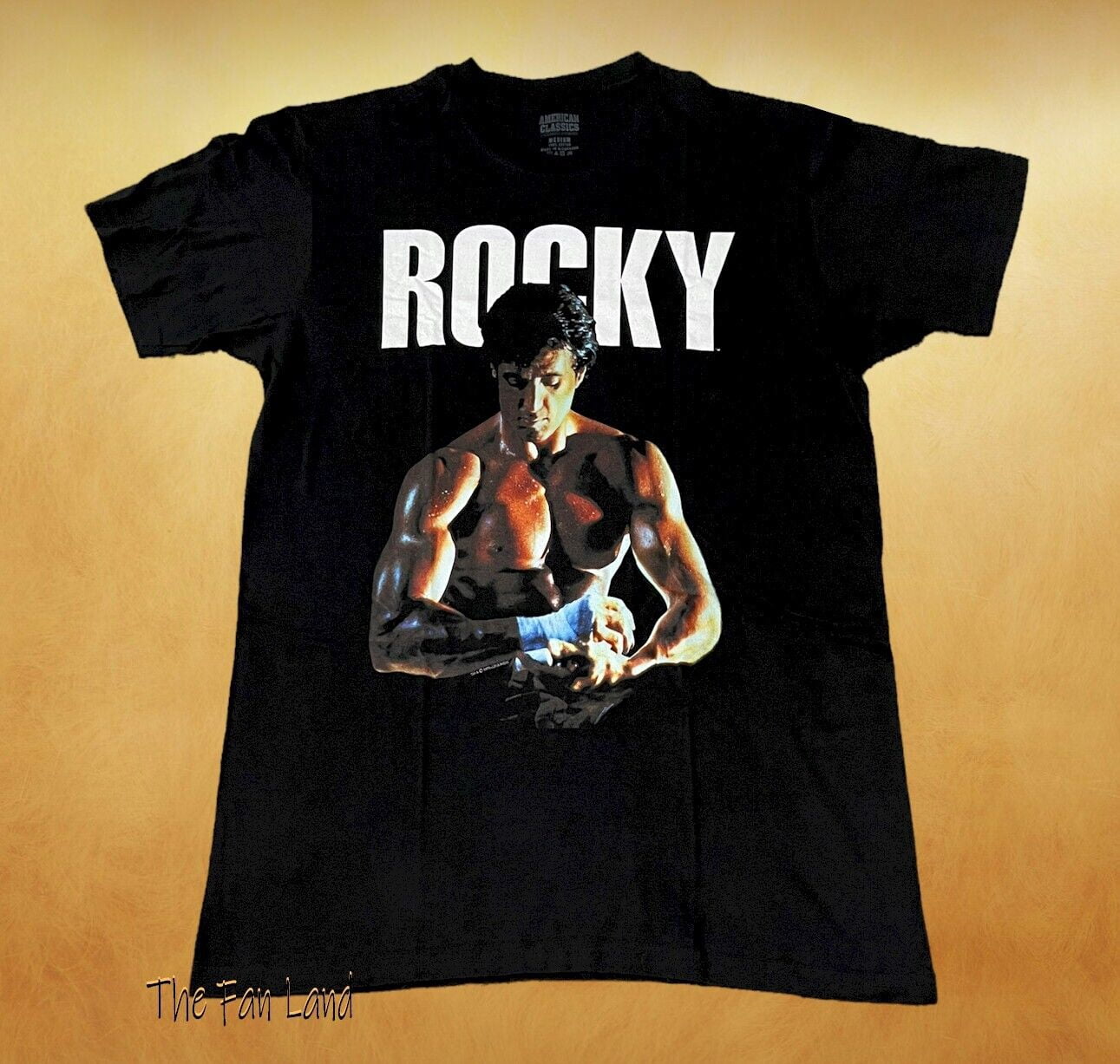 Rocky Officially Licensed Sylvester Stallone Men's T-Shirt | Black Graphic Tee, Medium - View #8